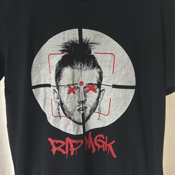 Eminem KillShot Rip MGK Hip Hop rap music black short sleeve Shirt - Picture 2 of 6